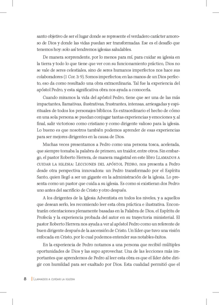 LLAMADOS A CUIDAR LA IGLESIA: lecciones del apóstol Pedro