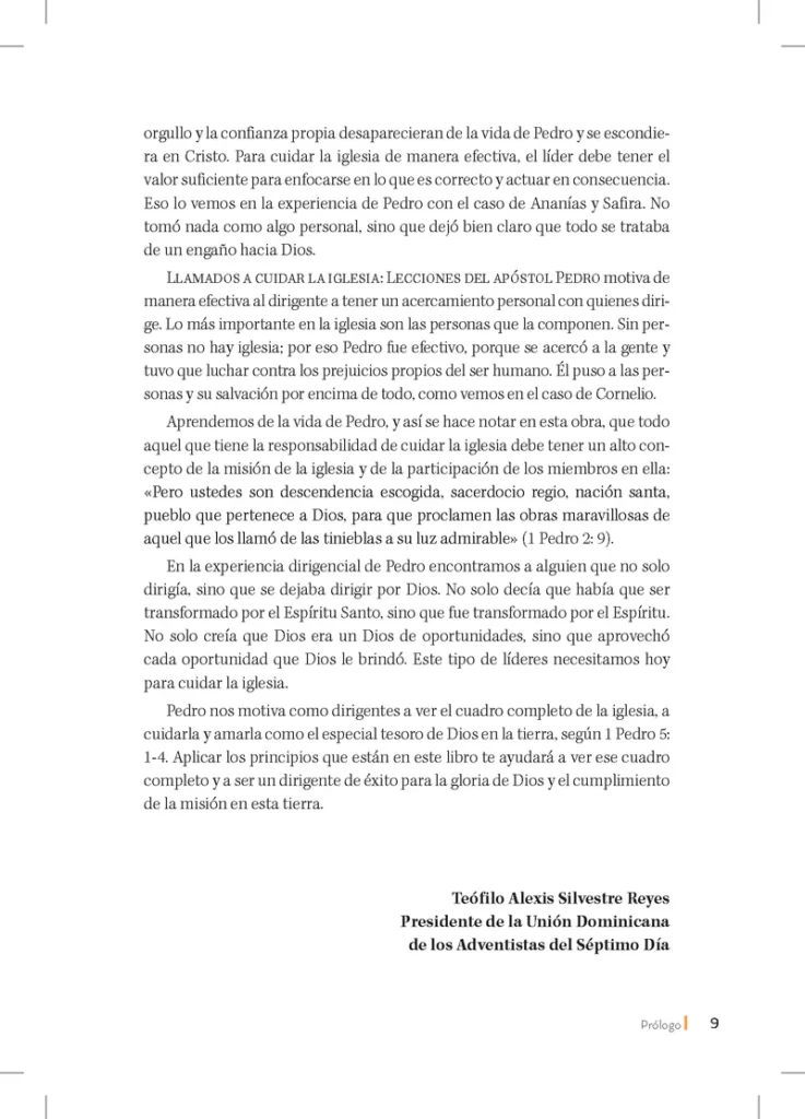 LLAMADOS A CUIDAR LA IGLESIA: lecciones del apóstol Pedro